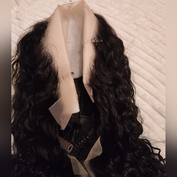 16" Deep Wave 100% Human Hair 13x6 Glueless Lace Front Wig Free Part New - Picture 11 of 13